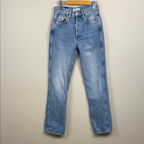 Re/Done 90s high waist loose jeans in worn blue 26 - Picture 2 of 15